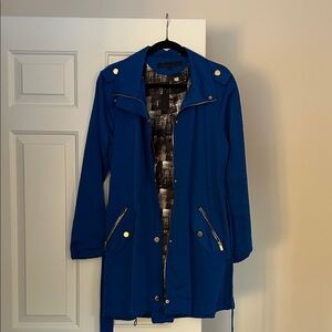Kenneth Cole New York Blue Utility Jacket with Gold Details